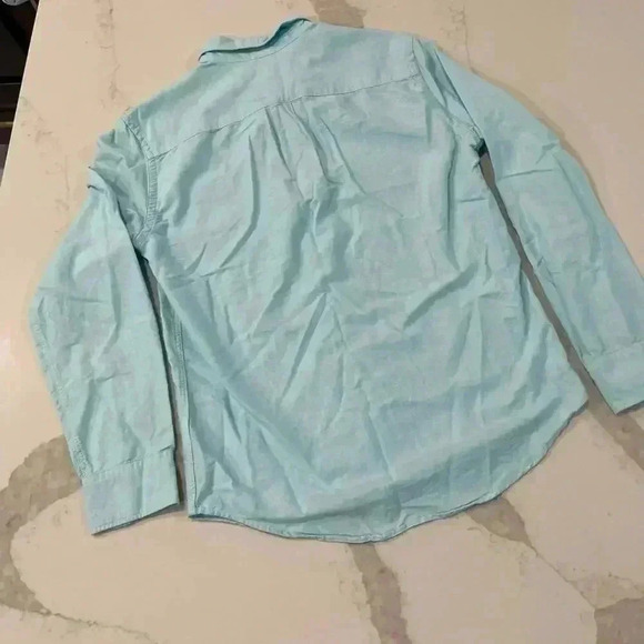 American Eagle Outfitters Blue Long Sleeve Classic Fit Button Up Shirt Men Small - Picture 5 of 5